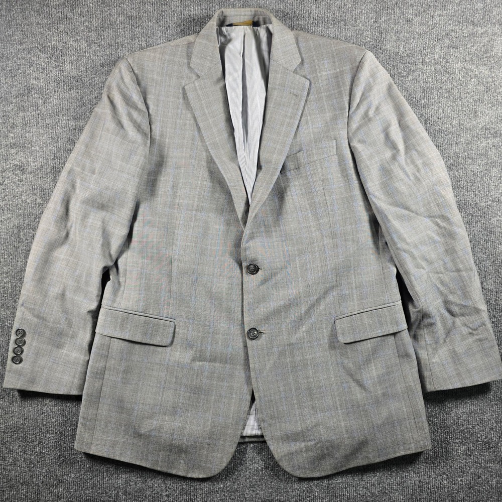 Brooks Brothers Explorer Fitzgerald Fit Blazer 43R Gray Glen Plaid Sport Coat